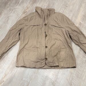 Laura Ashley Taupe Lightweight Button Jacket